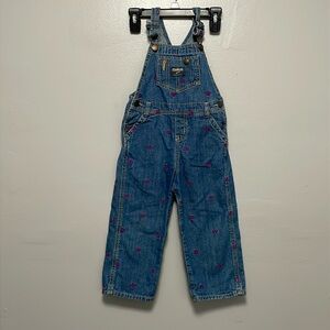 Oshkosh butterflies embroidered demon overall size 3